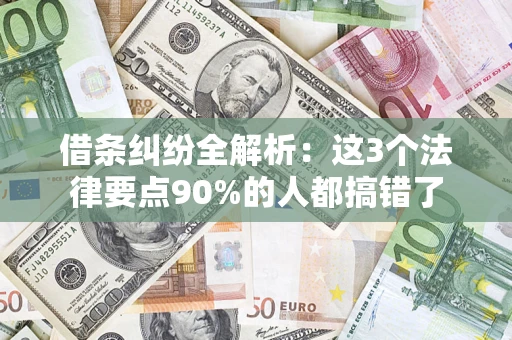 北京借条纠纷全解析：这3个法律要点90%的人都搞错了
