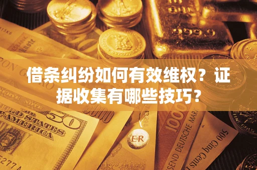 北京借条纠纷如何有效维权？证据收集有哪些技巧？